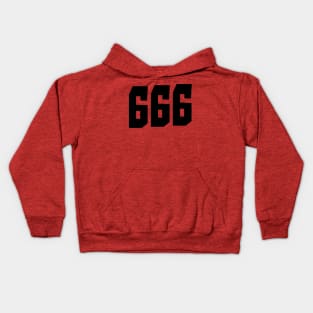 666 Devil's Number Dark Metal Design Kids Hoodie